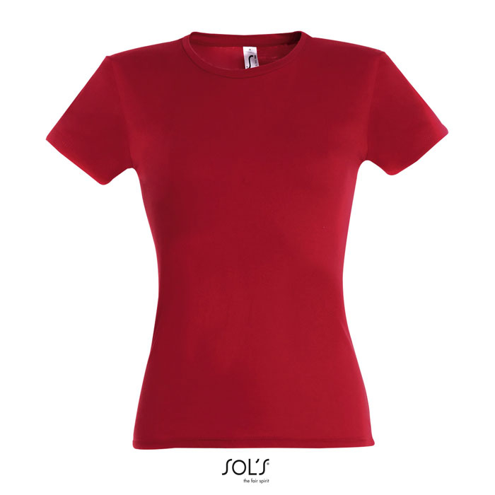 Tshirt femme personnalisé jersey 150g - MISS Rouge 1